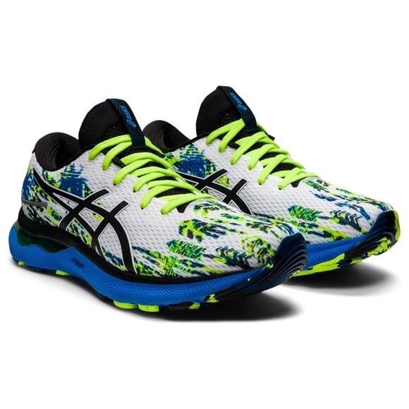 ASICS Gel Nimbus 24 Men's Running Shoes White/Black Size 9.5